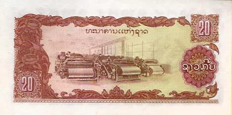 Laos - 20 Kip 1979 (# 28a)