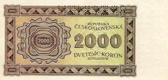 Checoslovaquia - 2000 Korun 1945 (# 50As)