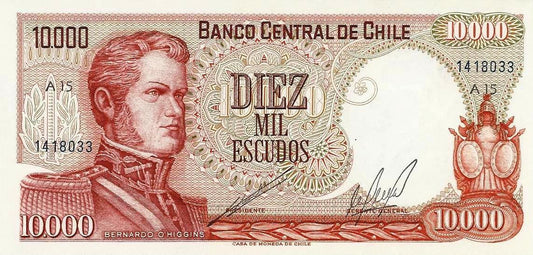 Chile - 10000 Escudos 1963/75 (# 148a)