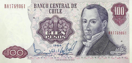 Chile - 100 Pesos 1984 (# 152b)