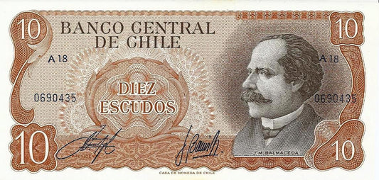 Chile - 10 Escudos 1973 (#143)