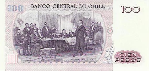 Chile - 100 Pesos 1984 (# 152b)