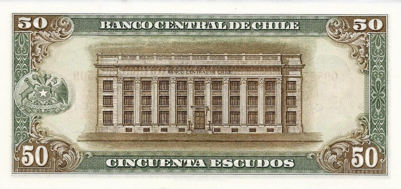 Chile - 50 Escudos 1967 (# 140b)