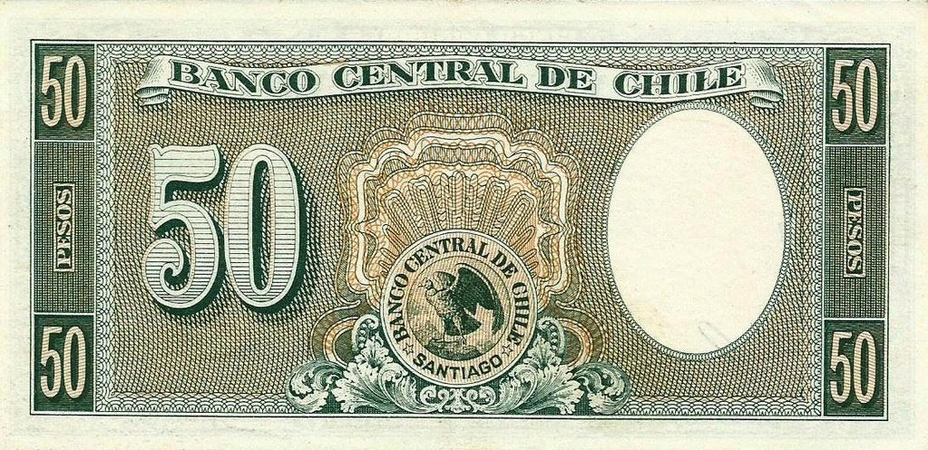 Chile - 50 Pesos 1958/59 (# 121a)
