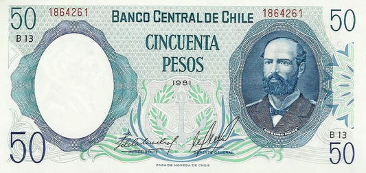Chile - 50 Pesos 1981 (# 151b)