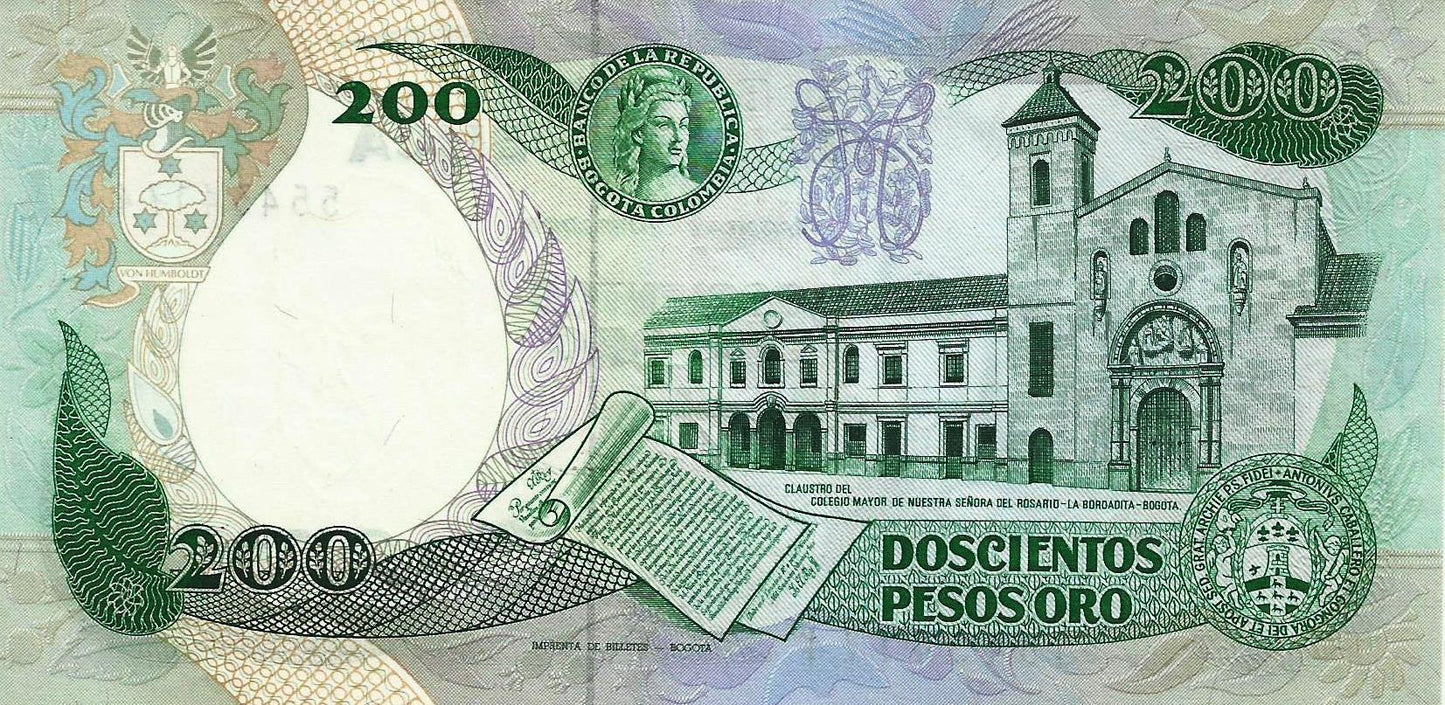 Colombia - 200 Pesos 1984 (# 429b)