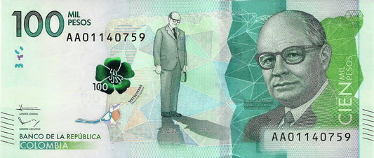 Colombia - 100000 Pesos 2014(2016) (# 460a)