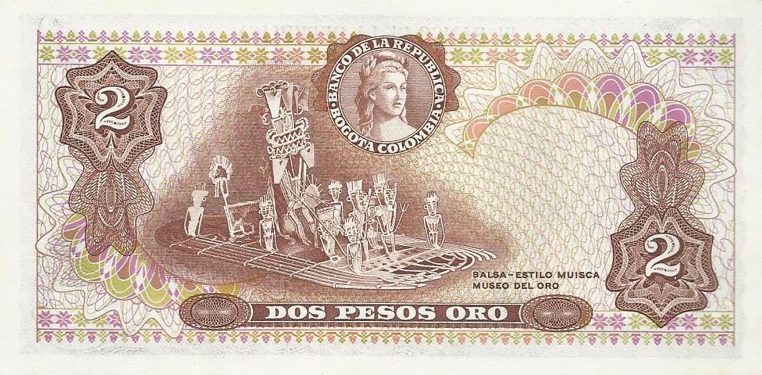 Colombia - 2 Pesos 1977 (# 413b)
