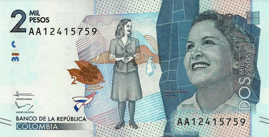 Colombia - 2000 Pesos 2015 (# 458)