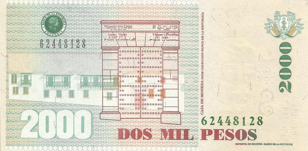 Colombia - 2000 Pesos 2009 (# 457k)