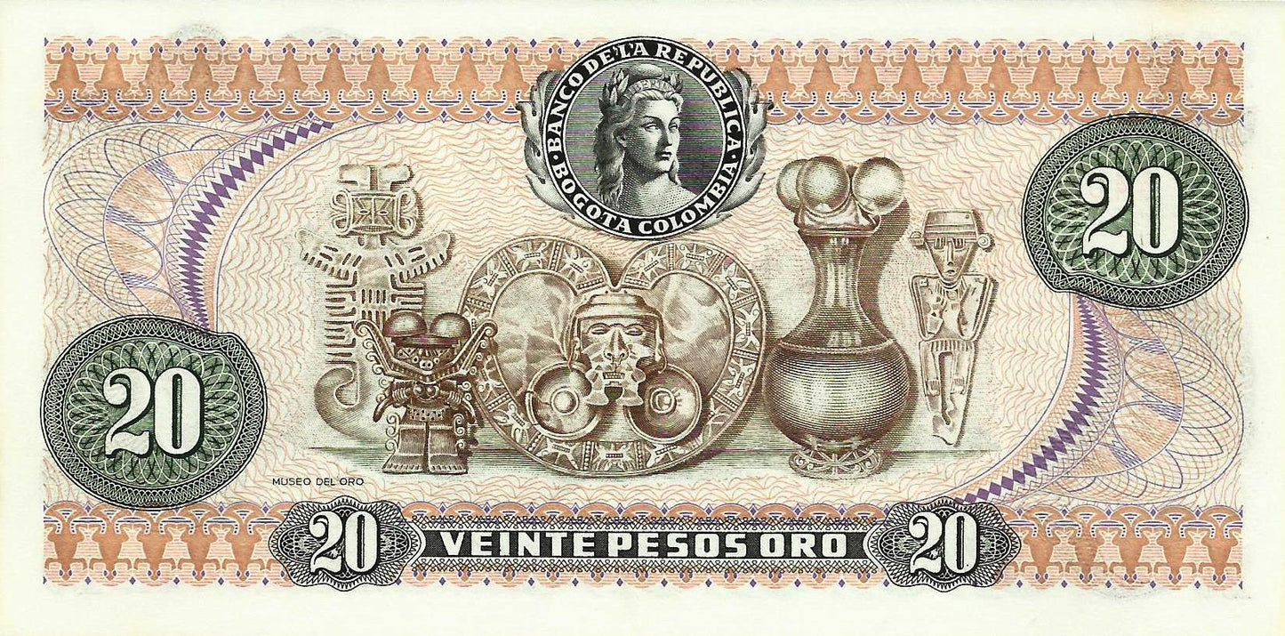 Colombia - 20 Pesos 1983 (# 409d)