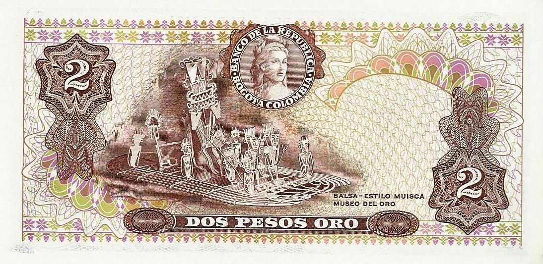Colombia - 2 Pesos 1977 (# 413b)