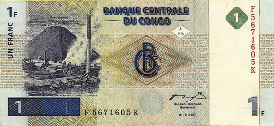Congo - 1 Franco 1997 (# 85)