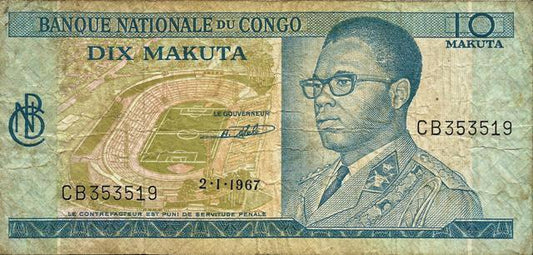 Congo - 10 Makuta 1967 (# 9)