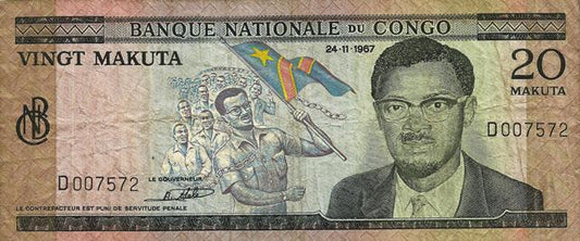 Congo - 20 Makuta 1967 (# 10)