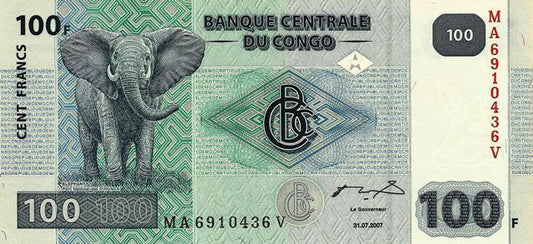 Congo - 100 Francos 2007 (# 98)