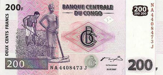 Congo - 200 Francos 2007 (# 99)