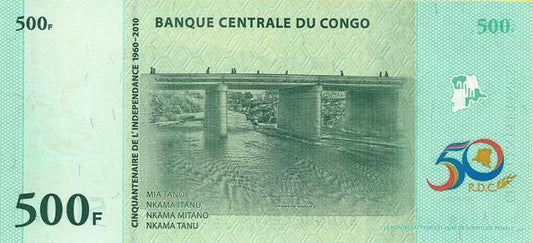 Congo - 500 Francos 2010 (# 100)