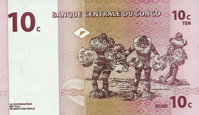 Congo - 10 Centimos 1997 (# 82a)