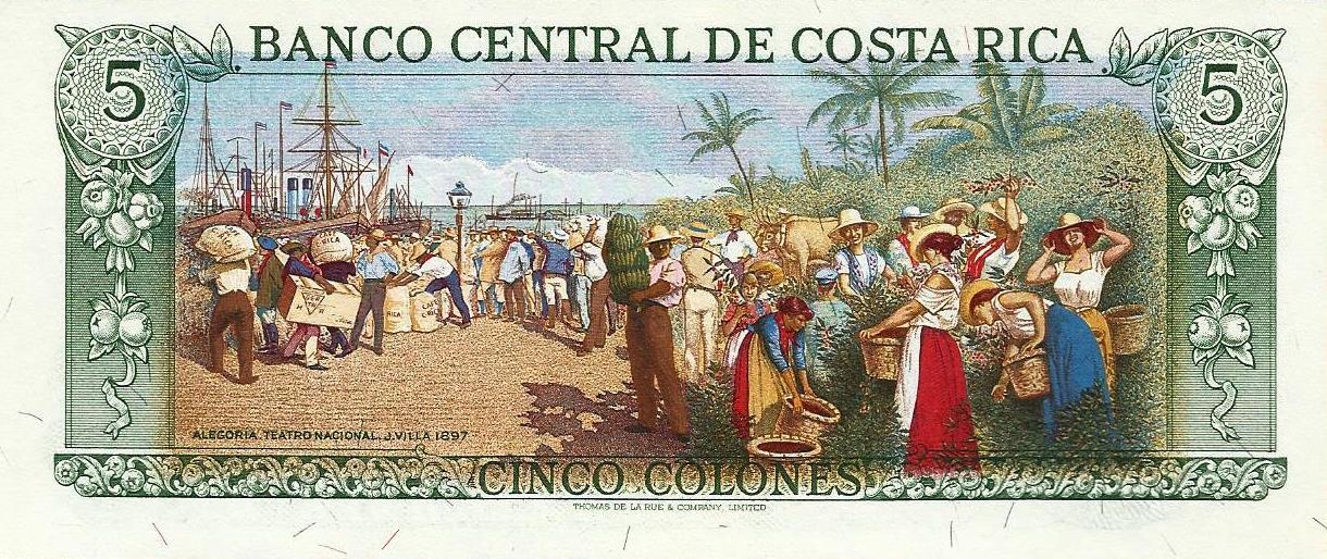 Costa Rica - 5 Colones 1986 (# 236d)