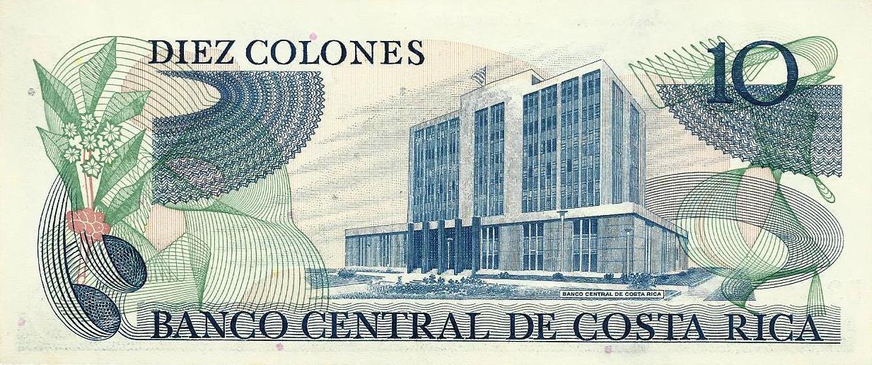 Costa Rica - 10 Colones 1985 (# 237a)
