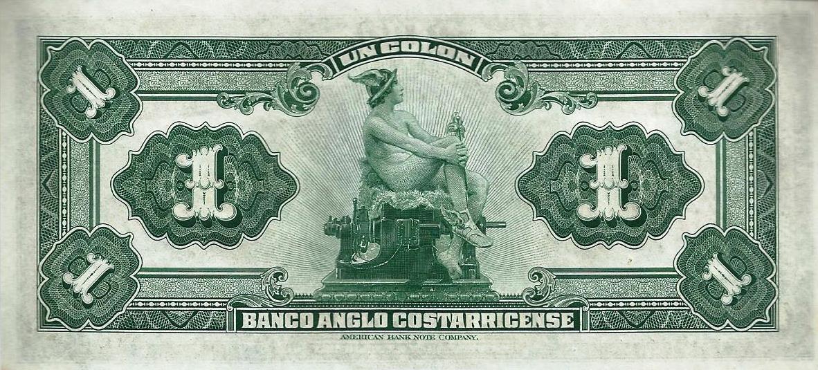 Costa Rica - 1 Colon 1917 (# s121r)