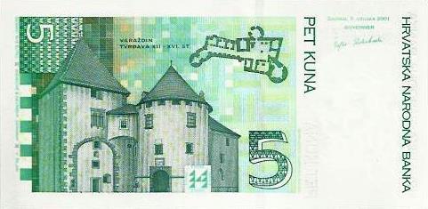Croacia - 5 Kuna 2001 (# 37)