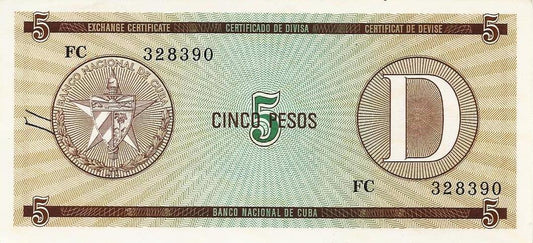 Cuba - 5 Pesos ND (# FX34)