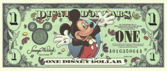 Usa - 1 Dolar 2000 (Pick# Nl) Disneyworld