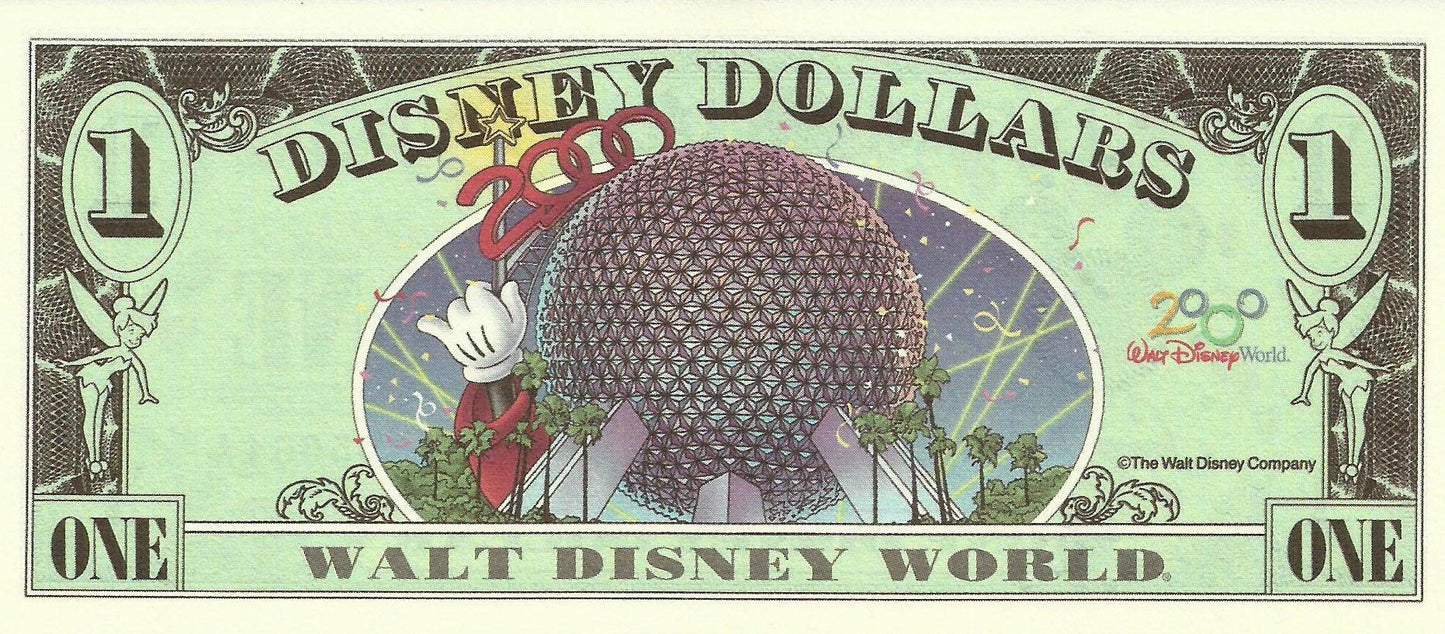 Usa - 1 Dolar 2000 (Pick# Nl) Disneyworld
