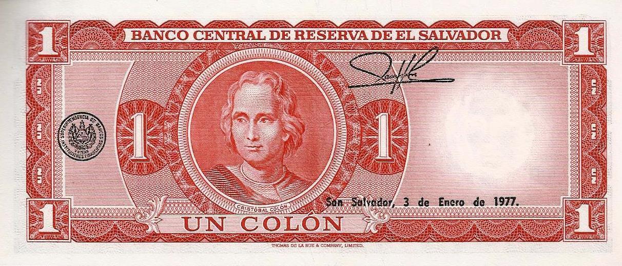El Salvador - 1 Colon 1972 (# 115a)