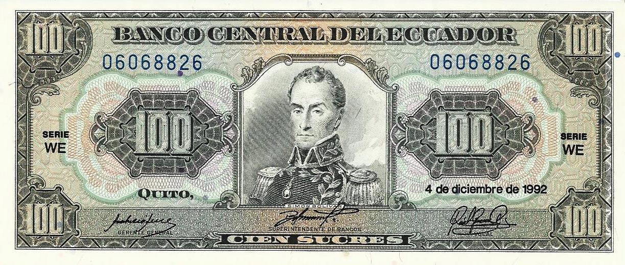 Equador - 100 Sucres 1992 (# 123ab)