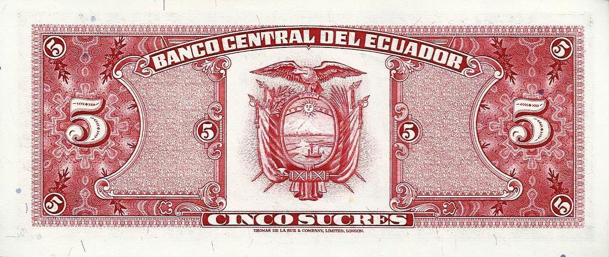 Equador - 5 Sucres 1988 (# 113d)