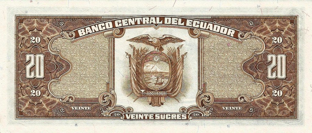 Equador - 20 Sucres 1986 (# 121a)