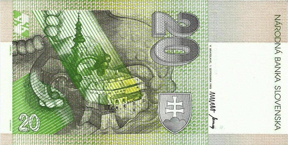 Eslovaquia - 20 Korun 1993 (# 20a)