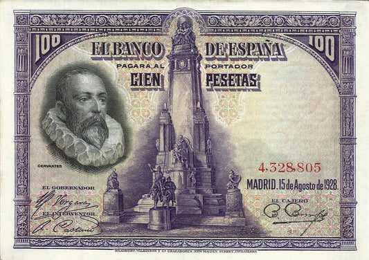 Espanha - 100 Pesetas 1928 (# 76a)