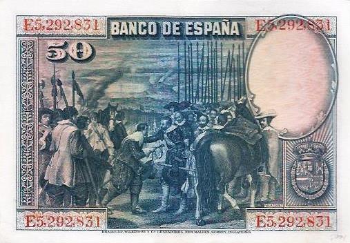 Espanha - 50 Pesetas 1928 (# 75b)