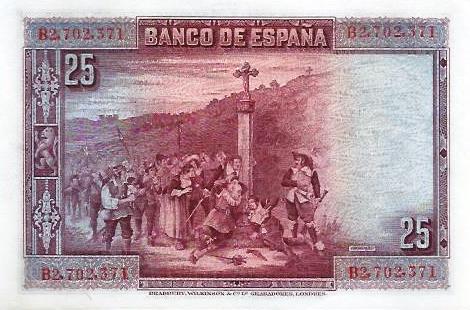 Espanha - 25 Pesetas 1928 (# 74a)