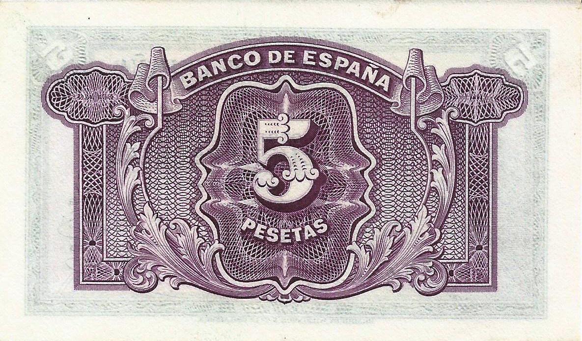 Espanha - 5 Pesetas 1935 (# 85)