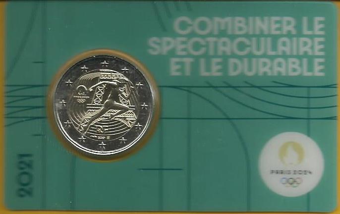 França - 2 Euro 2021 (Km# ..) Paris 2024