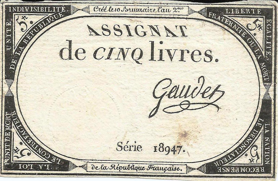 França - 5 Livres 1793 (# A76)