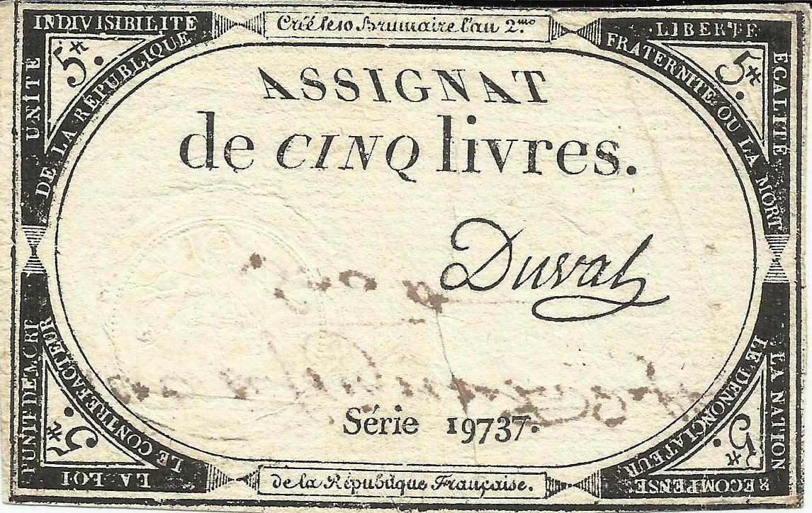 França - 5 Livres 1793 (# A76)
