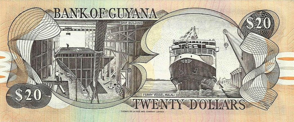 Guiana - 20 Dolares 1996 (# 30b)