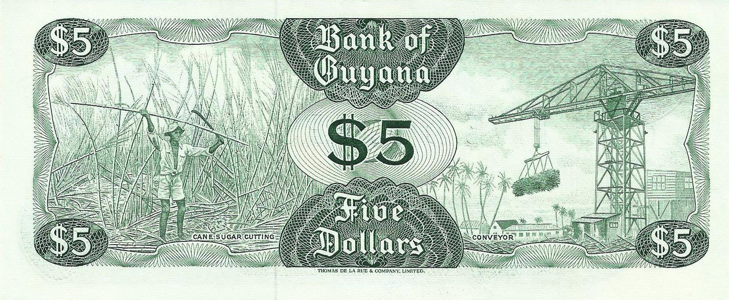 Guiana - 5 Dolares 1992 (# 22e)