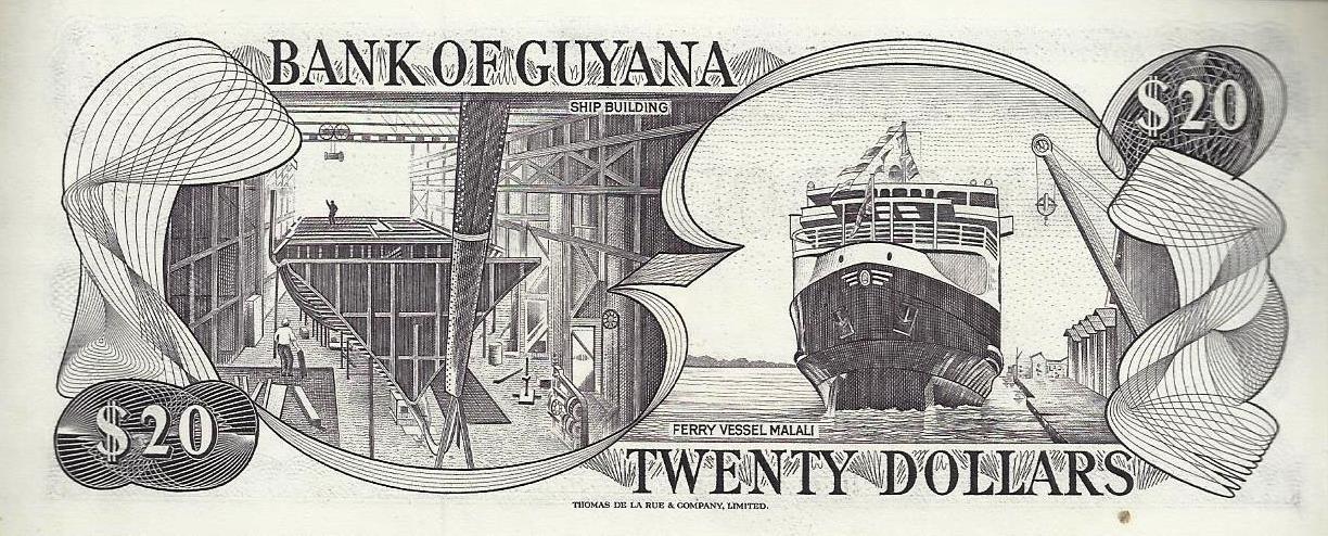 Guiana - 20 Dolares 1988 (# 24)