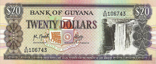 Guiana - 20 Dolares 1989 (# 27)