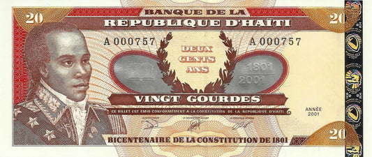 Haiti - 20 Gourdes 2001 (# 271a)