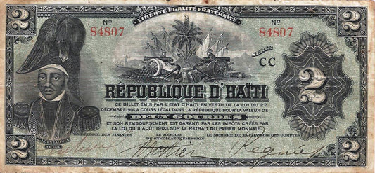 Haiti - 2 Gourdes 1914 (# 132a)