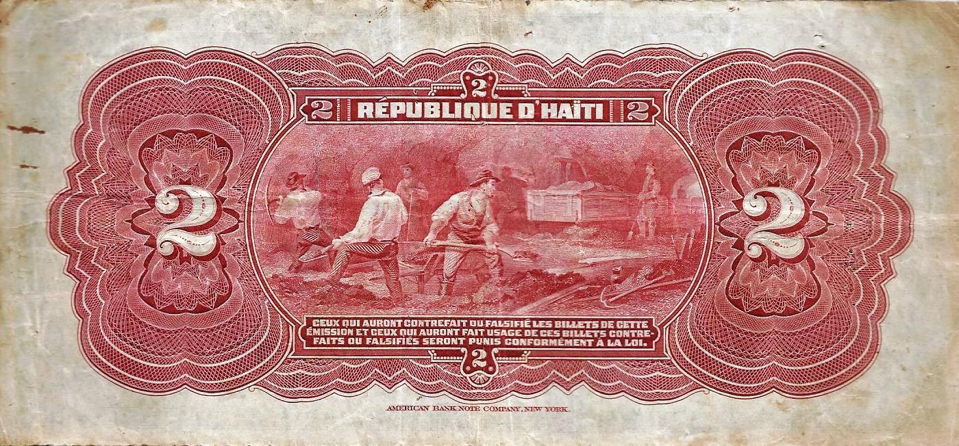 Haiti - 2 Gourdes 1914 (# 132a)