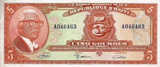 Haiti - 5 Gourdes 1971 (# 212)